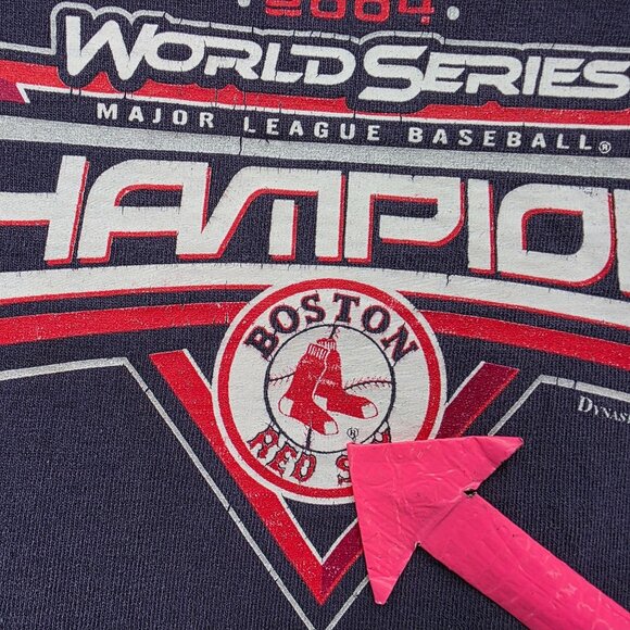 Vintage Boston Red Sox Youth Small (6-8) Shirt Delta 2004 World Series Blue - Picture 5 of 9